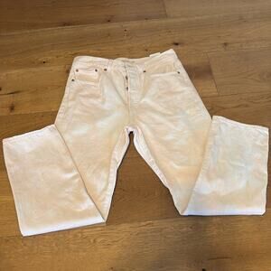 Levi’s EUC Light Peach and White Tie Dye Wedgie Straight jeans size 30